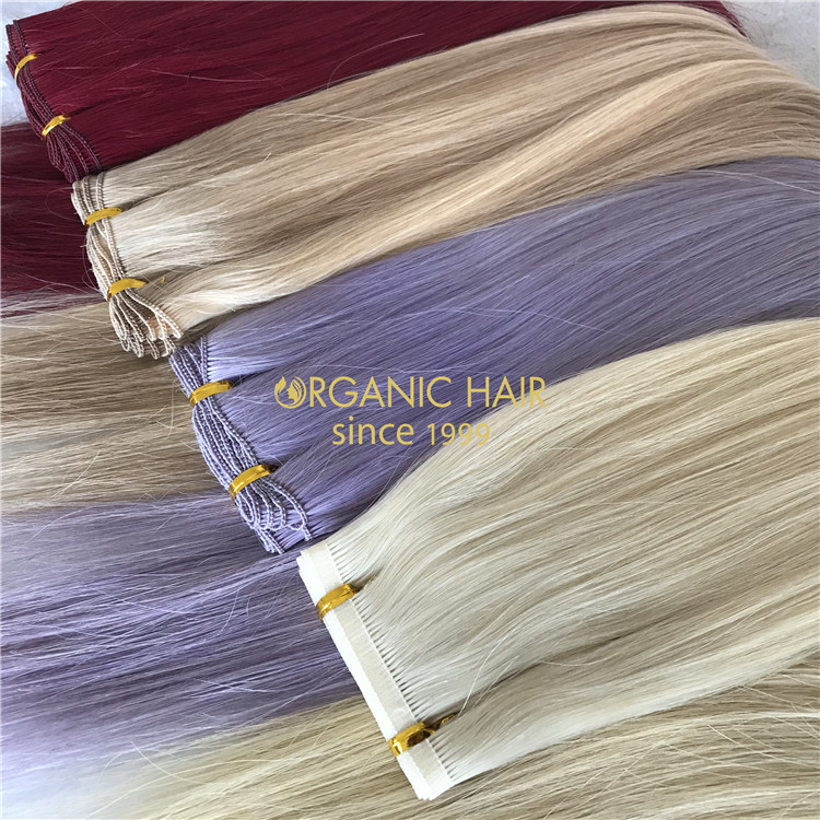 Customized human full cuticle flat weft on sale X174